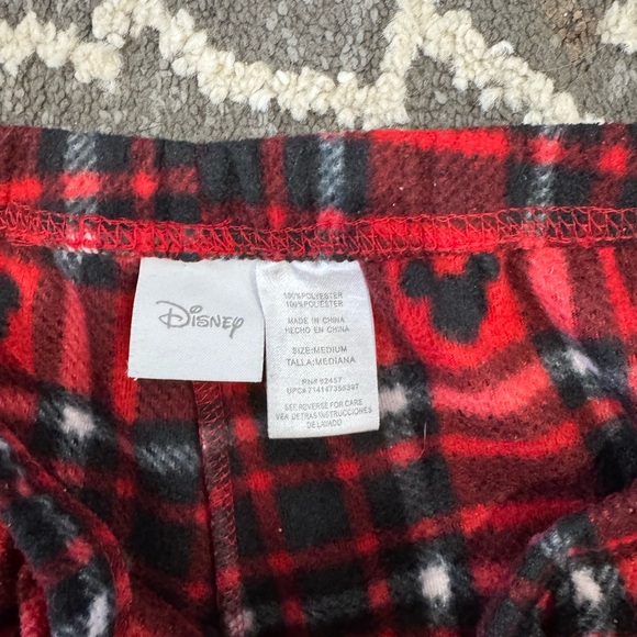 Disney Mickey Mouse Checkered Pajama Pants Women’s Size Medium Red Black - Picture 2 of 4